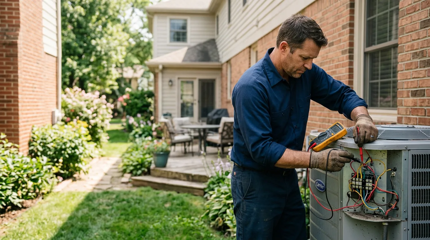 HVAC technician working near Abernathy, TX